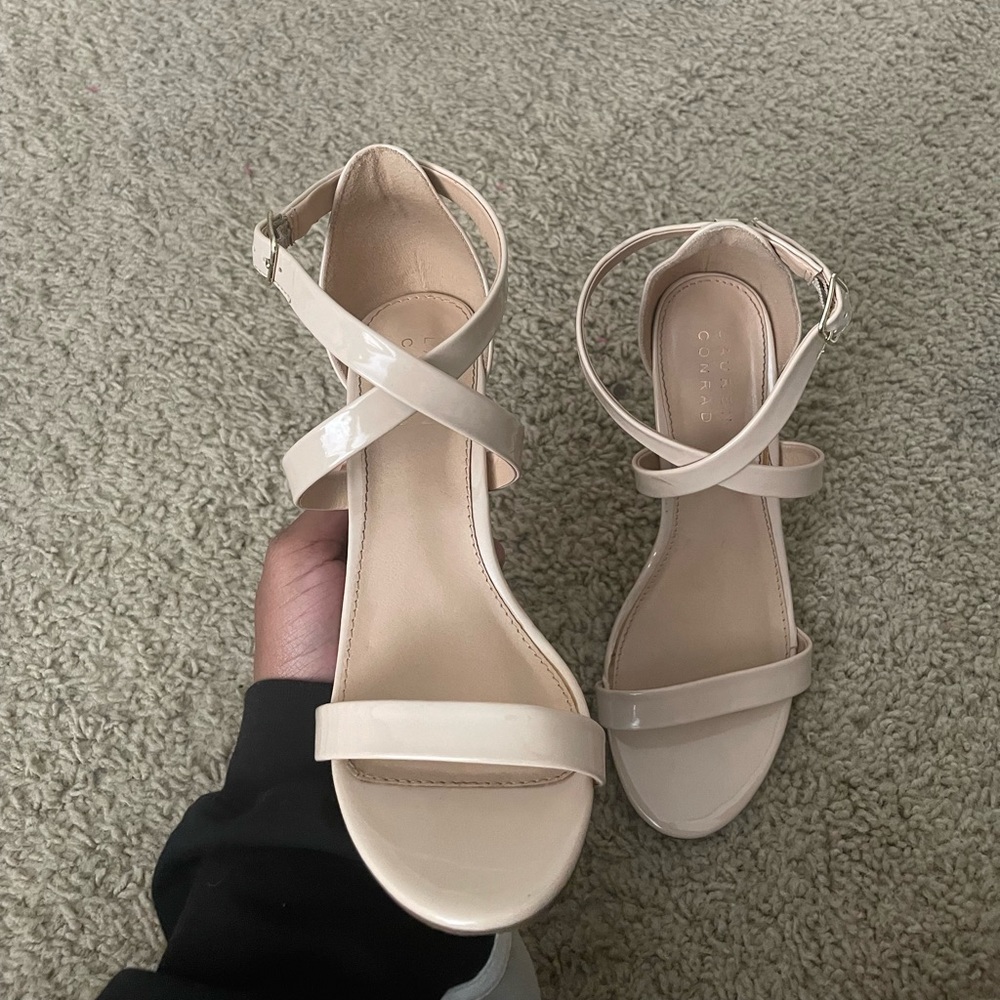 Nude wedge heels size 8